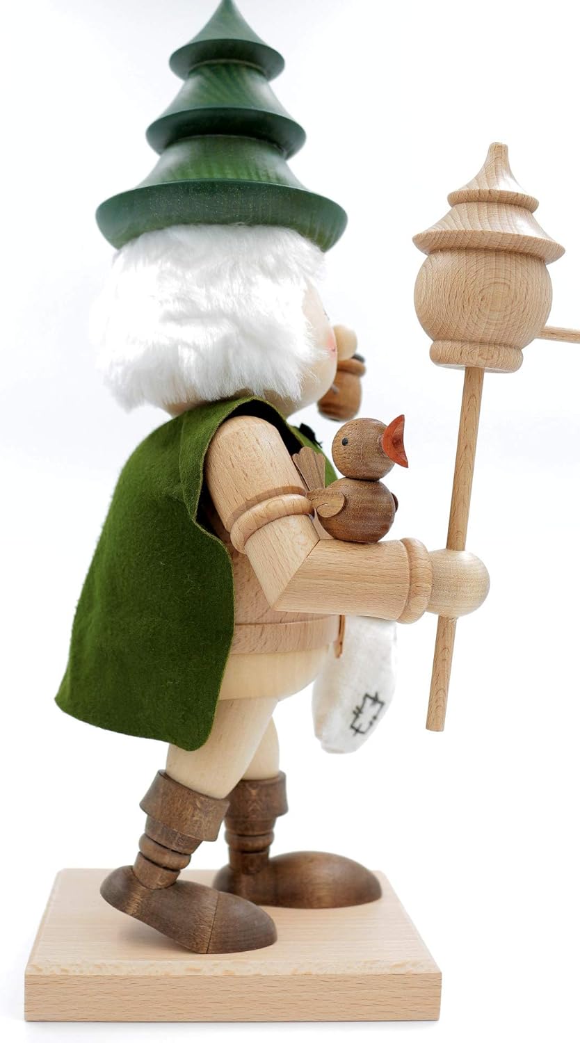 Kuhnert - Original Erzgebirgische Holzkunst Räuchermann Räucherfigur Wichtel 35cm - Tannenwichtel, T
