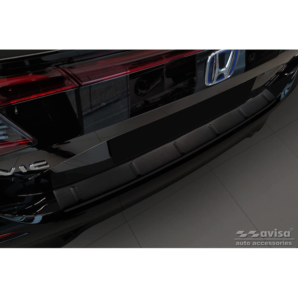 Avisa Matt-Schwarz Edelstahl Heckstossstangenschutz kompatibel mit Honda Civic XI HB 2022- &