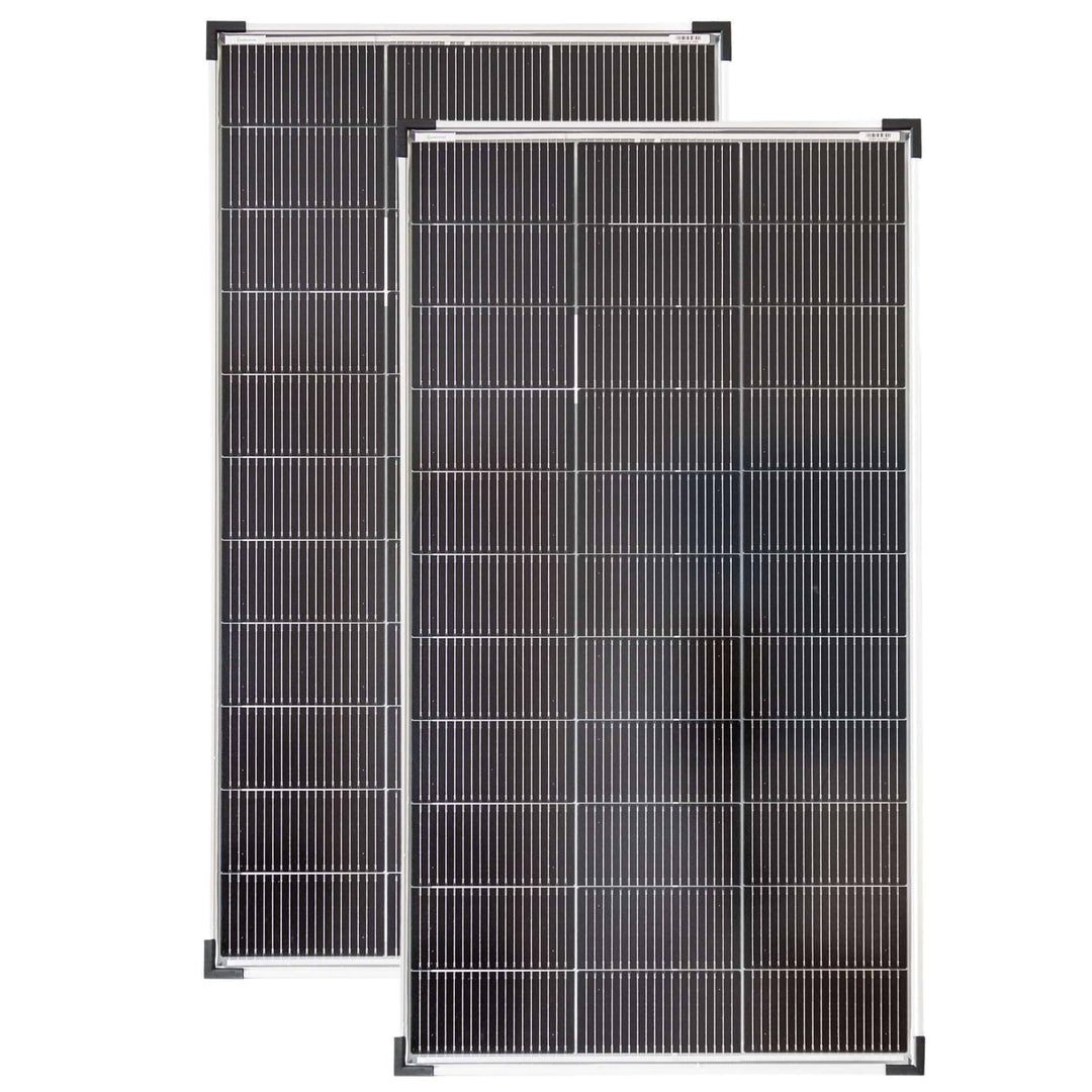 SOLARTRONICS Solarmodul 120 Watt Mono bifazial18 V 18 Busbars Solarpanel Solarzelle (2 Stück)