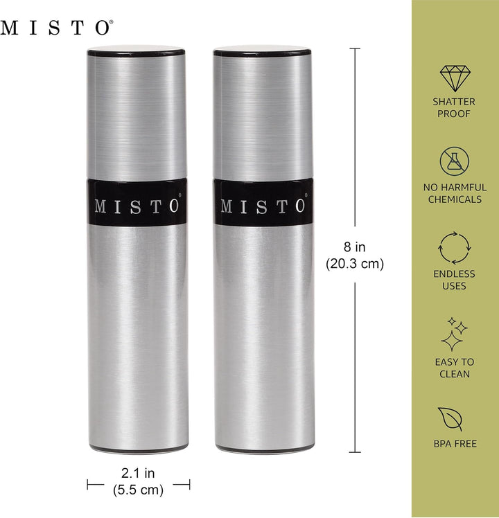 MISTO 5104222 Ölsprüher, Aluminium, Silber-2 2 Stück, 2 Stück