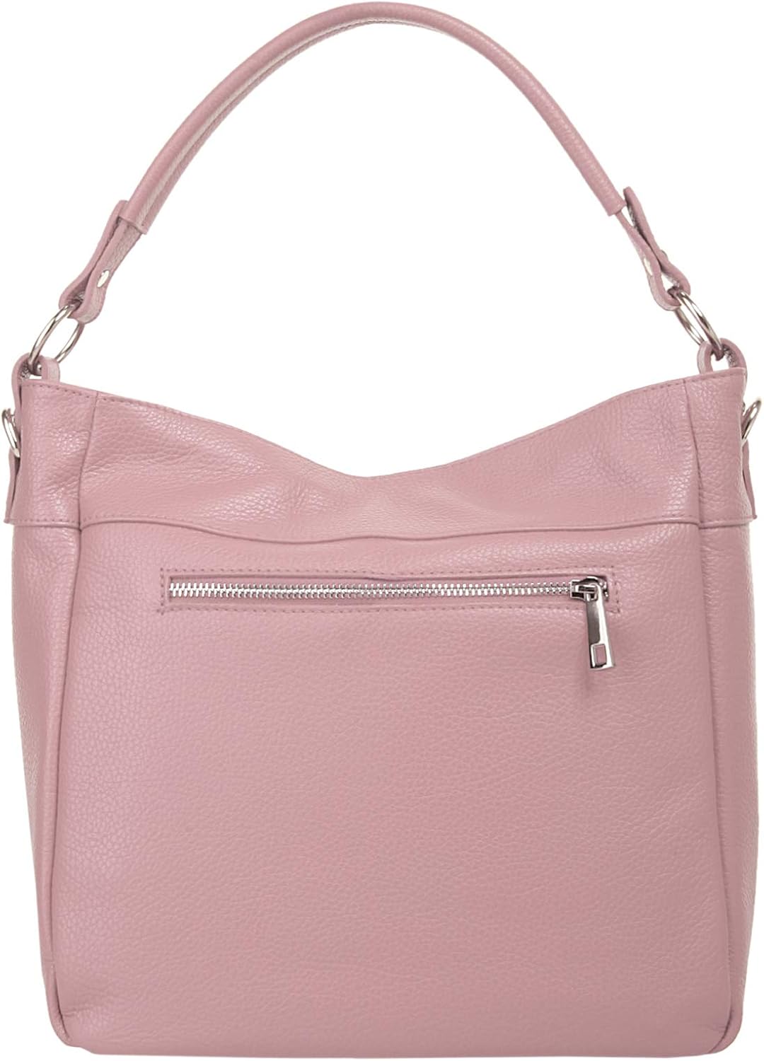 Handtasche Echt Leder Damen Made in Italy, Smartphonefach, Damentasche aus Rindleder, Umhängetasche
