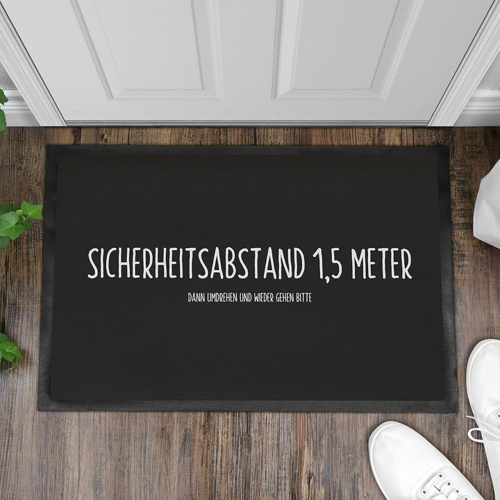 Trendation - Lustige Fussmatten Sicherheitsabstand Spruch Willkommen Humor