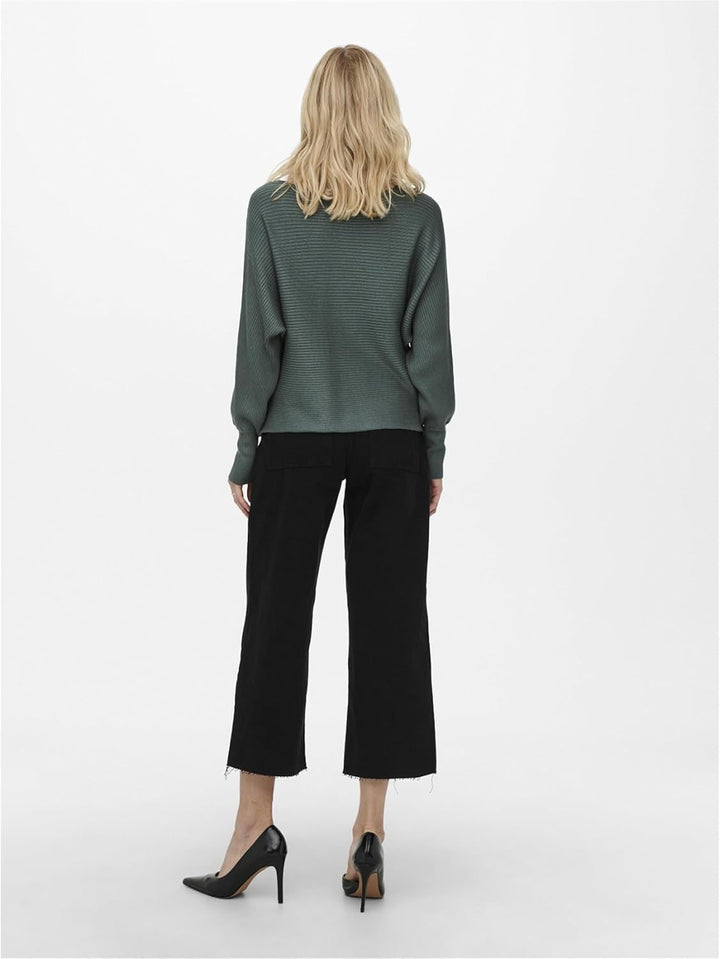 ONLY Damen Onladaline Life L/S Short Pullo KNT Noos Pullover XS Balsam Green, XS Balsam Green