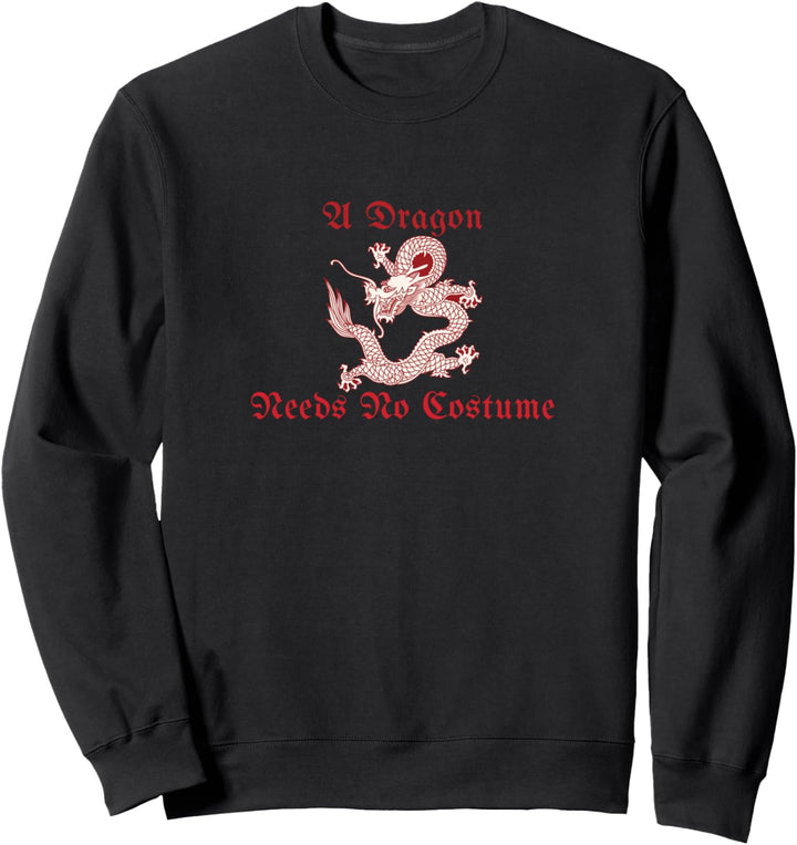 Lustiger roter brüllender Drache Ein Drache braucht kein Sweatshirt