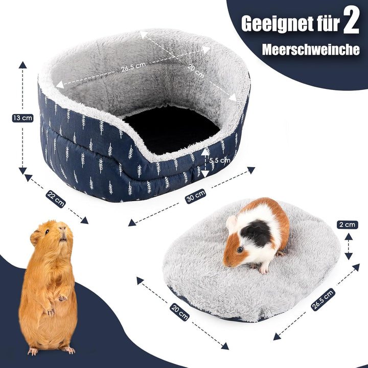 ONEJU Meerschweinchenbett, Meerschweinchen Oval Cuddler, Kaninchenbett, Bunny Bed, Meerschweinchenkä