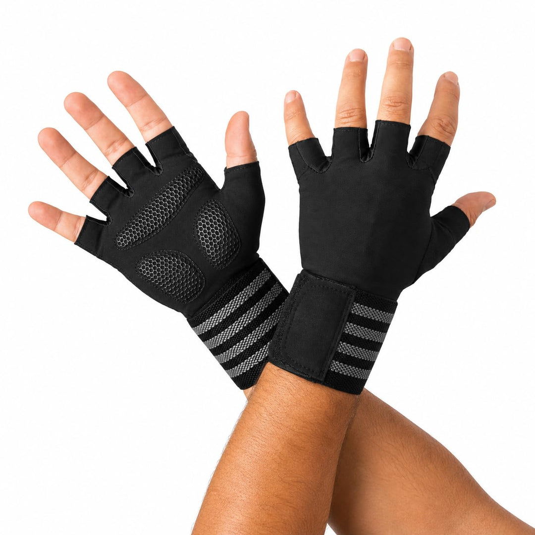 BLACKROX Trainingshandschuhe Vergleichssieger Fitness Handschuhe mit Handgelenkstütze Herren u. Dame