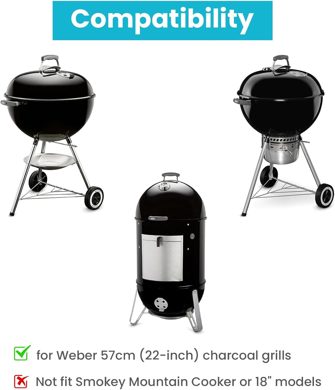 Kohlerost 43 cm Durchmesser (kein Grillrost), Ersatz für Weber 57 cm Holzkohlegrill, One-Touch, Perf