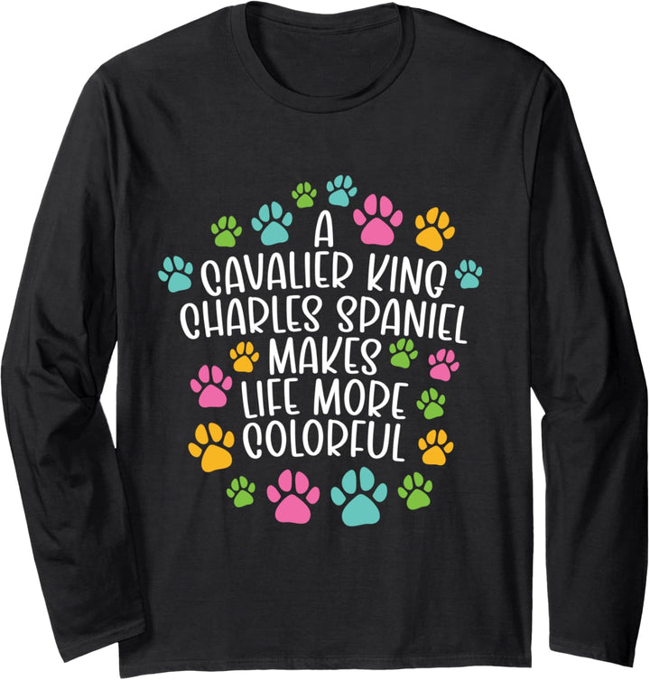 Cavalier King Charles spaniel Leben Hund Hunde Pfoten Langarmshirt