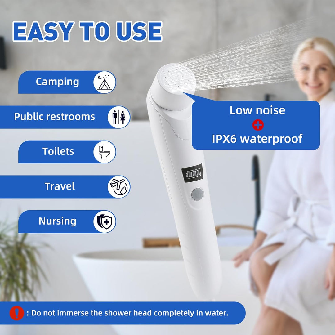 Portable Bidet, 2.5L Elektrisch Bidet, Reise Bidet Handbrause für Toilette Outdoor, Camping Flasche