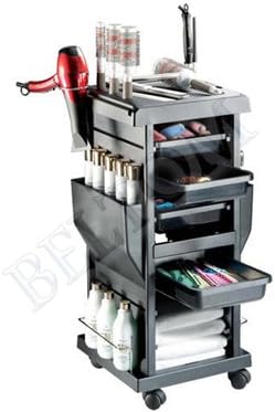 Beltom Friseurwagen Bedienungswagen Stapelboy Salonhilfe Friseur Arbeitswagen Wagen Boy - 4 4 Schubl