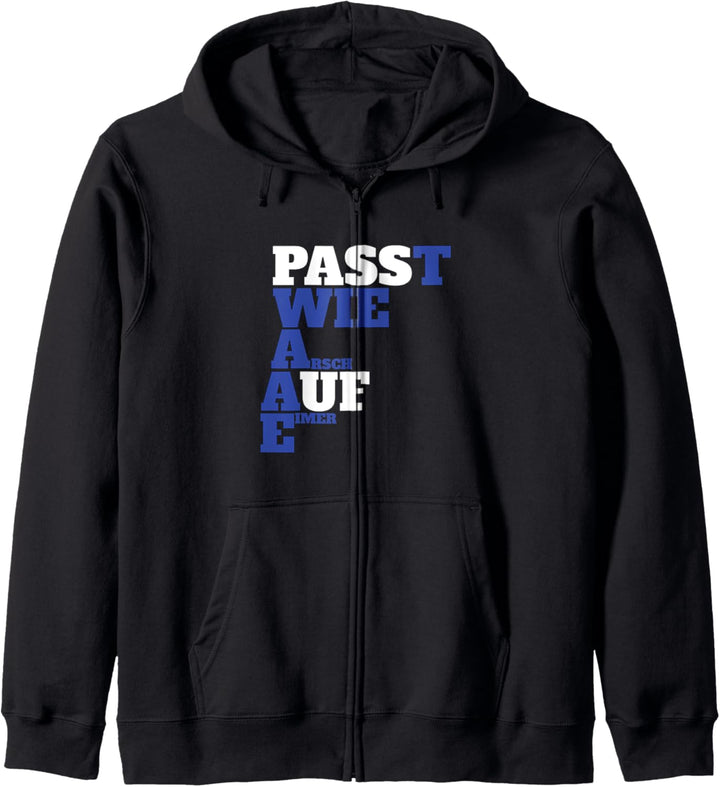 Passt wie Arsch auf Eimer - Lustige Sprüche Kapuzenjacke
