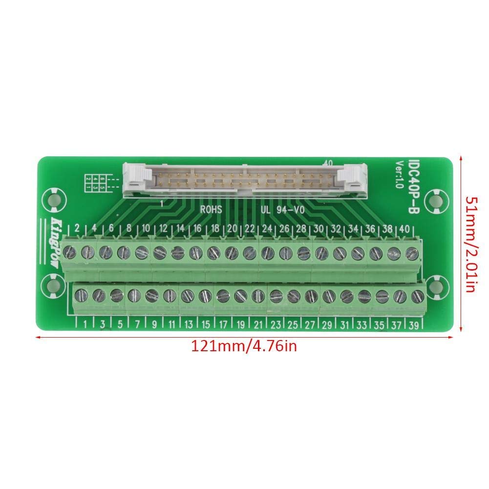 IDC40P 40Pin Steckerleiste Breakout Board Terminal Block Stecker PLC Schnittstelle mit Halterung Gee