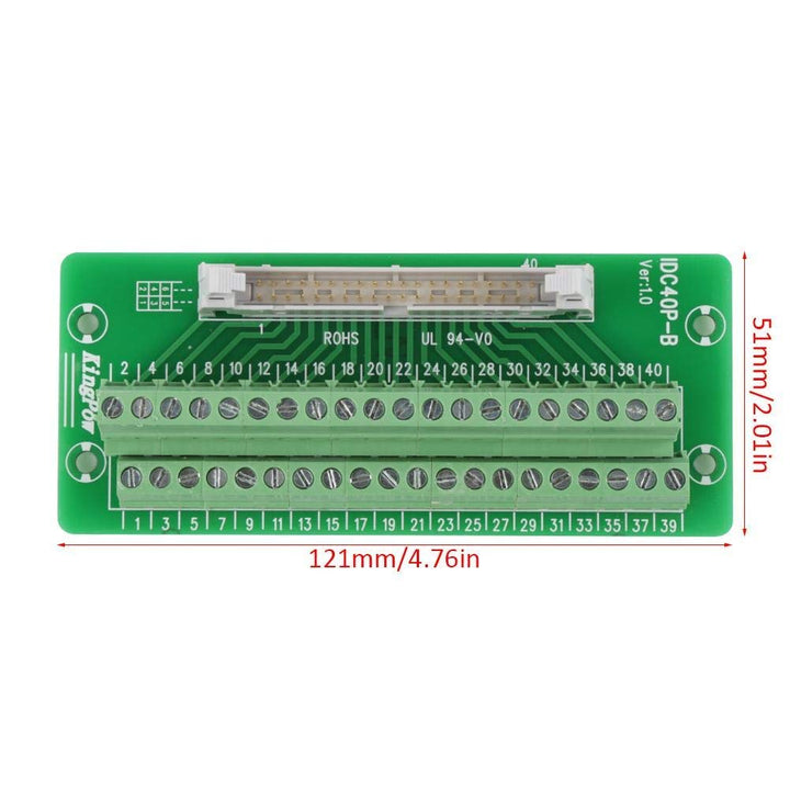 IDC40P 40Pin Steckerleiste Breakout Board Terminal Block Stecker PLC Schnittstelle mit Halterung Gee
