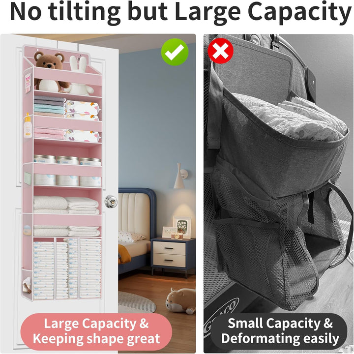 Tür Organizer Hängend mit 5 Fächern, 1 grossem Fassungsvermögen Caddy & 10 Seitentaschen, Wickeltasc