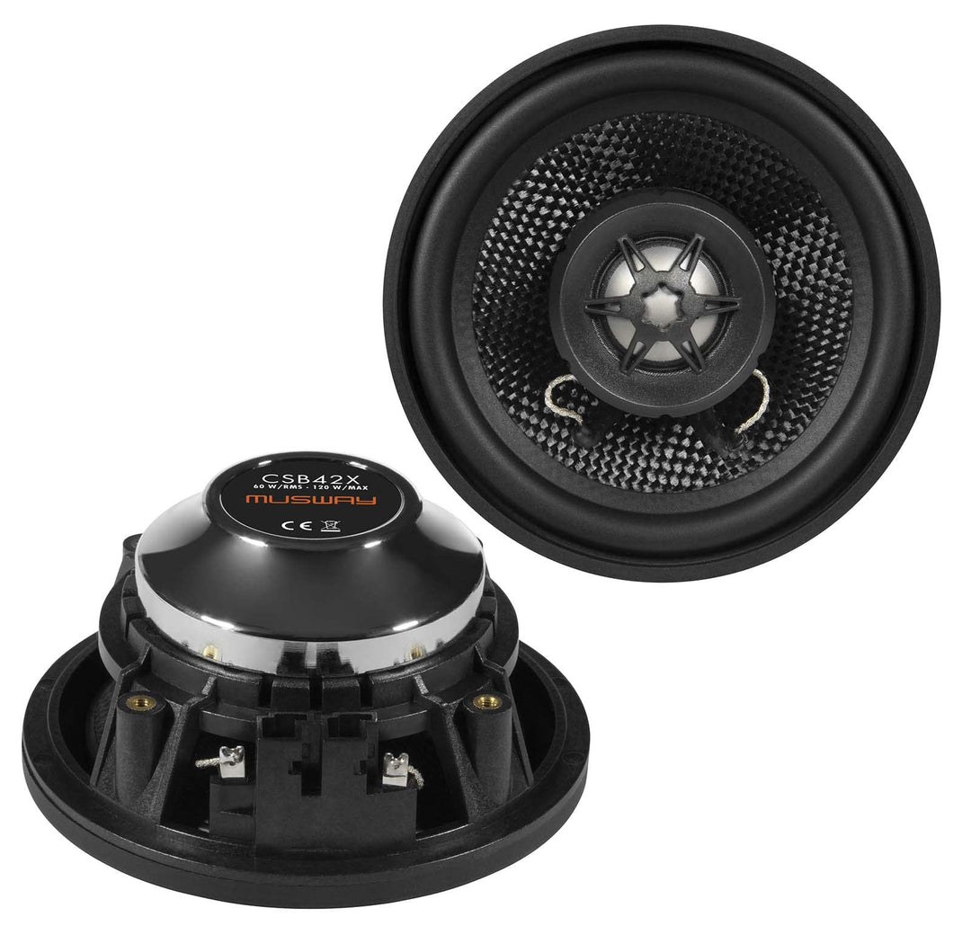 Musway CSB42X - 10 cm 2-Wege-Lautsprecher mit 120 Watt (RMS: 60 Watt) - für BMW E, F, G