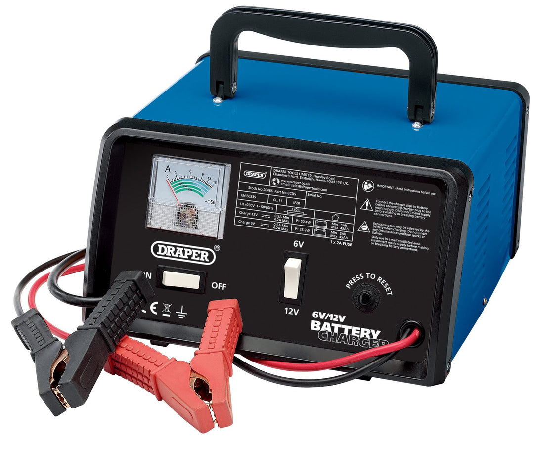 Draper 20486 12V 4.2A Battery Charger
