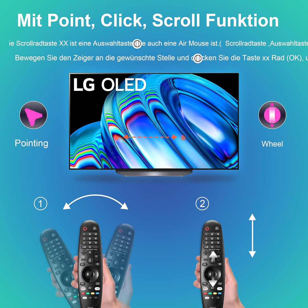 Ersatz für LG Magic Remote MR19BA/MR20GA mit Zeiger und Sprachfunktion Universalfernbedienung Kompat