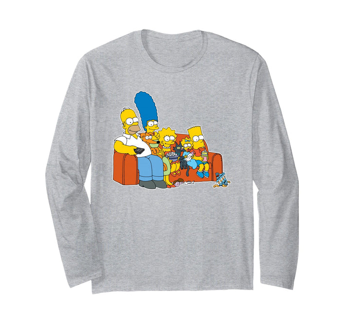 The Simpsons Homer Marge Maggie Bart Lisa Simpson Couch Langarmshirt