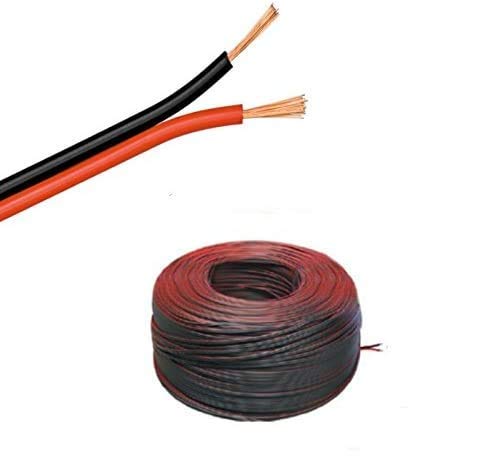 5-100m LED Kabel Zwillingslitze 2x 0,50mm² rot/schwarz 2-adrig - Länge wählbar (50m Zwillingslitze 2