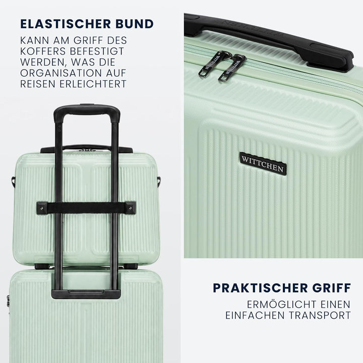 WITTCHEN Stripes Line Kosmetiktasche Kosmetiketui Reisekosmetiktasche Hartschalenkoffer ABS Bequemer