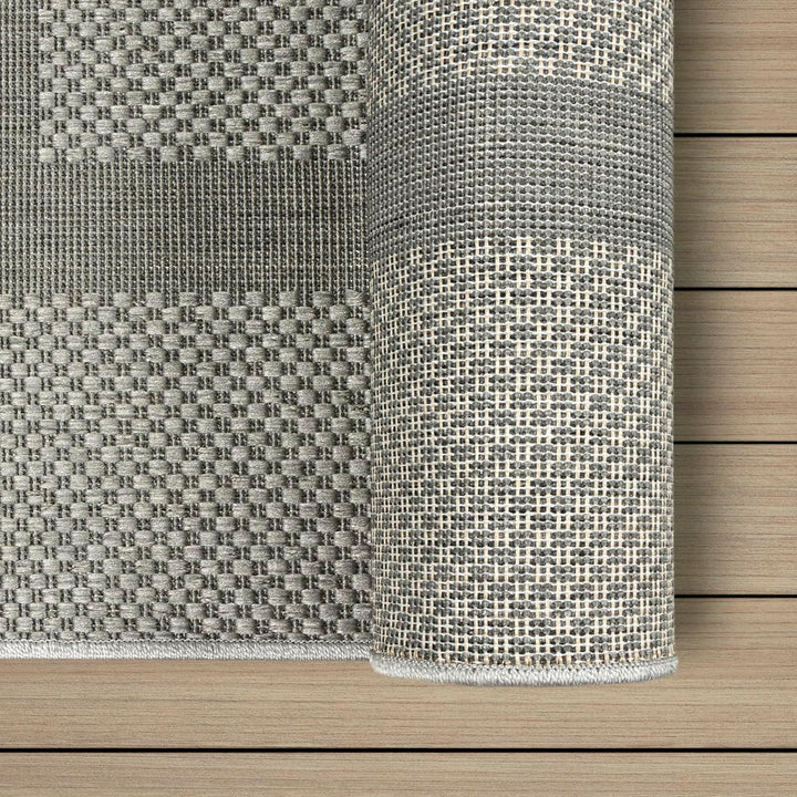 Mia´s Teppiche Malaga In- &amp; Outdoor Teppich Flachgewebe, Modisches Design, Schicke Farben, für Balko