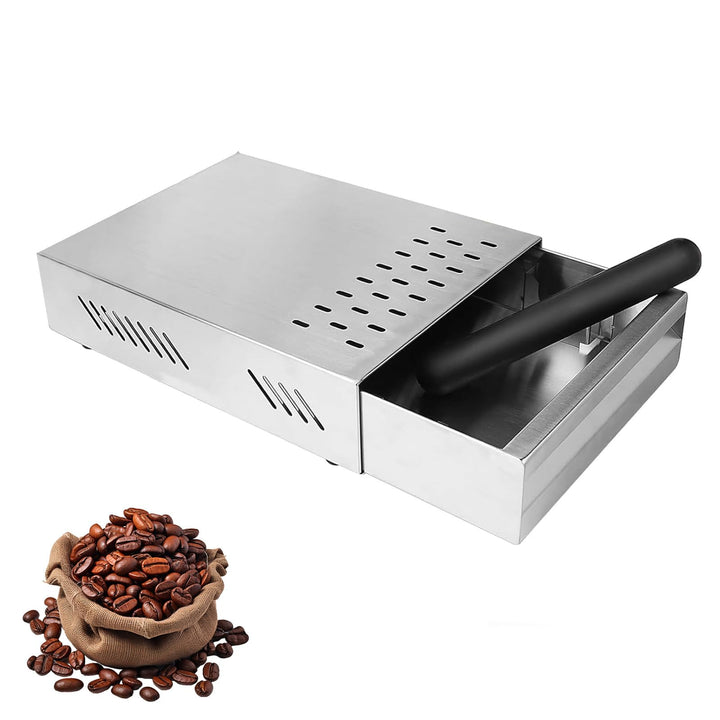 Kaffee-Klopf-Box-Behälter, Edelstahl Kaffeemühlen Klopf Box, Schublade Verdickter Espresso mit Abneh