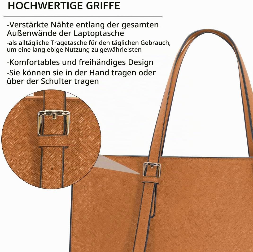 NUBILY Handtasche Shopper Damen Grosse Schwarz Handtasche Leder Umhängetasche Arbeitstasche Gross La