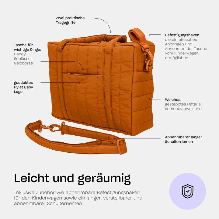 Hylat Baby Wickeltasche – Wickeltasche Kinderwagen, Leichte &amp; Vielseitige Mit Gepolstertem Fach - fu