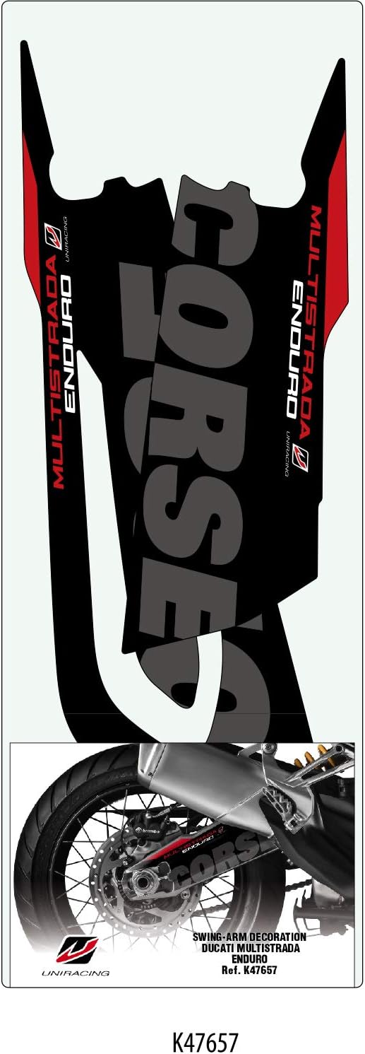 Uniracing schutz aufkleber kit Ducati Multistrada 1200/1260 Enduro '14-'21, K47657, Corse, Universal