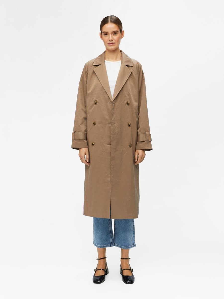 Object Damen Objclara Keily Trench Coat Noos Trenchcoat 38 Fossil, 38 Fossil