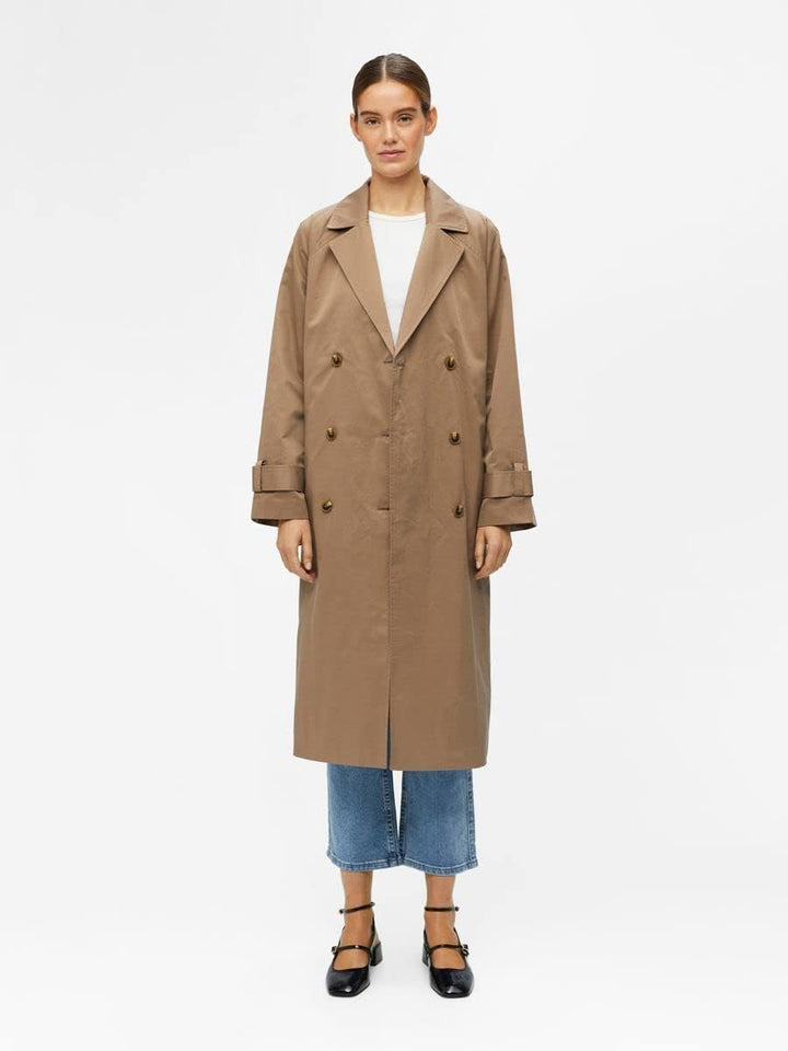 Object Damen Objclara Keily Trench Coat Noos Trenchcoat 38 Fossil, 38 Fossil