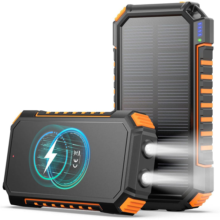 A ADDTOP Solar Power Bank – 26800mAh kabelloses PowerBank mit USB C – 3,0A Schnellladefunktion Tragb