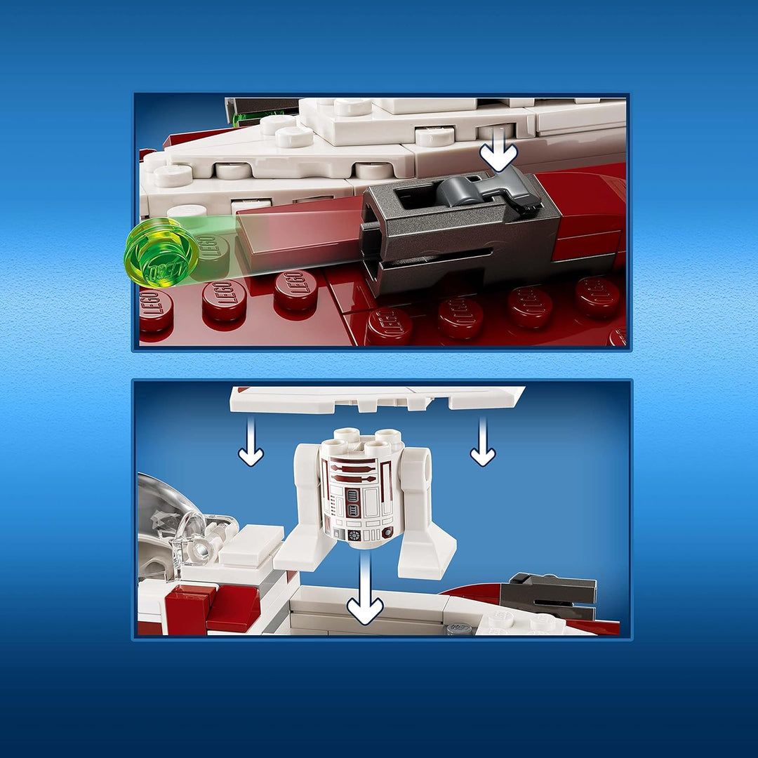 LEGO Star Wars OBI-Wan Kenobi's Jedi Starfighter 75333 Building Toy Set Features Minifiguren, Lights