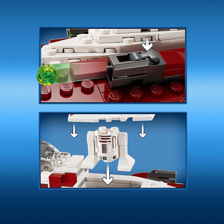 LEGO Star Wars OBI-Wan Kenobi's Jedi Starfighter 75333 Building Toy Set Features Minifiguren, Lights