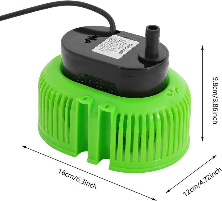 Mini Schmutzwasser Leise Tauchpumpe Poolabdeckpumpen max. Fördermenge 3000 l/h mit 3 Düse, 5m Schlau