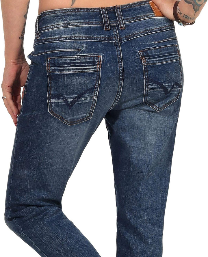 Timezone Damen Regular Jillytz Cropped Jeans, Blau (Skylight Blue Wash 3336)