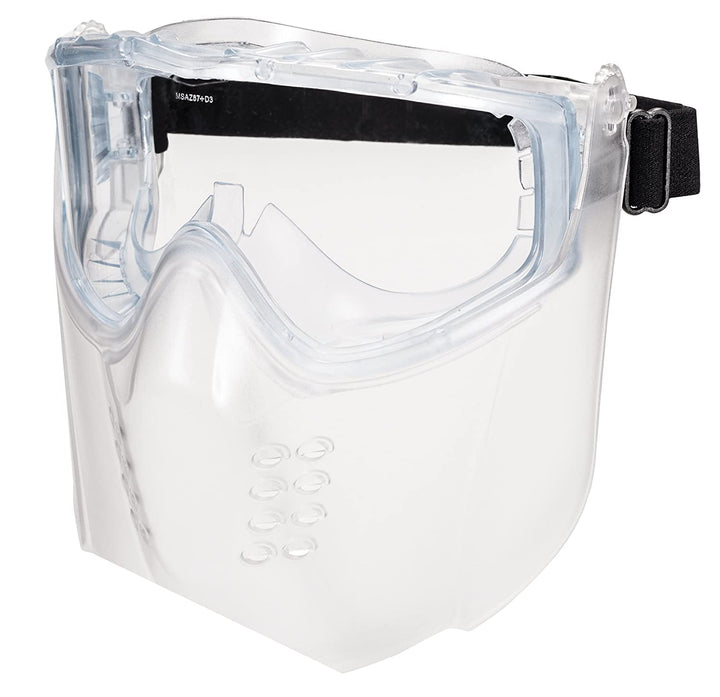MSA 10150069 Sightgard Vertoggle Schutzbrille/Gesichtsschutz-Kombination, Polycarbonat-Linse, klare