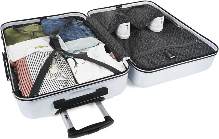 SKPAT - Leicht Koffer Set Polycarbonat Reisekoffer Set für Flugreisen - Dauerhaft Hartschalenkoffer