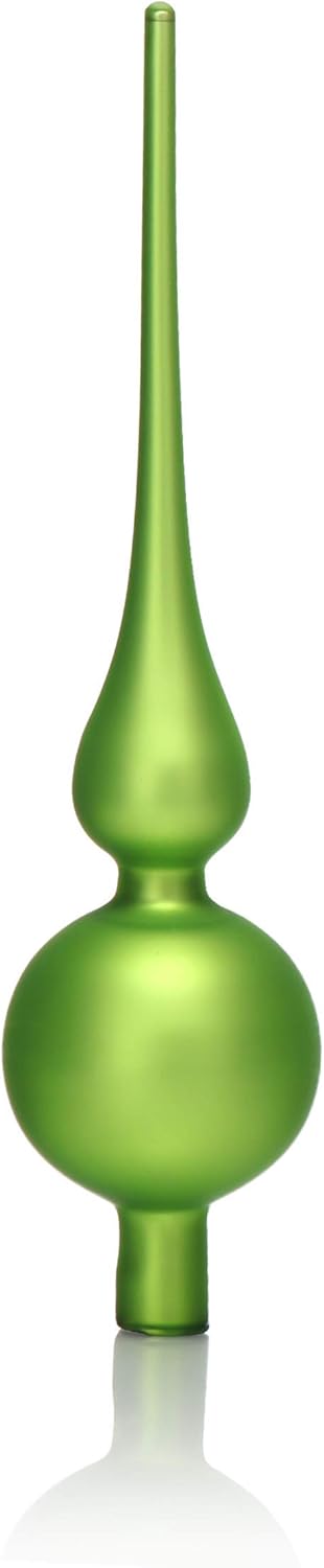 com-four® Weihnachtsbaumspitze matt - Christbaumspitze aus echtem Glas für Weihnachten - Tannenbaums