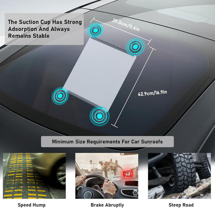 Starlink Mini Sonnendach-Saugnapfhalterung für Stabilen Satellitenempfang, Starlink Mini-Autohalteru