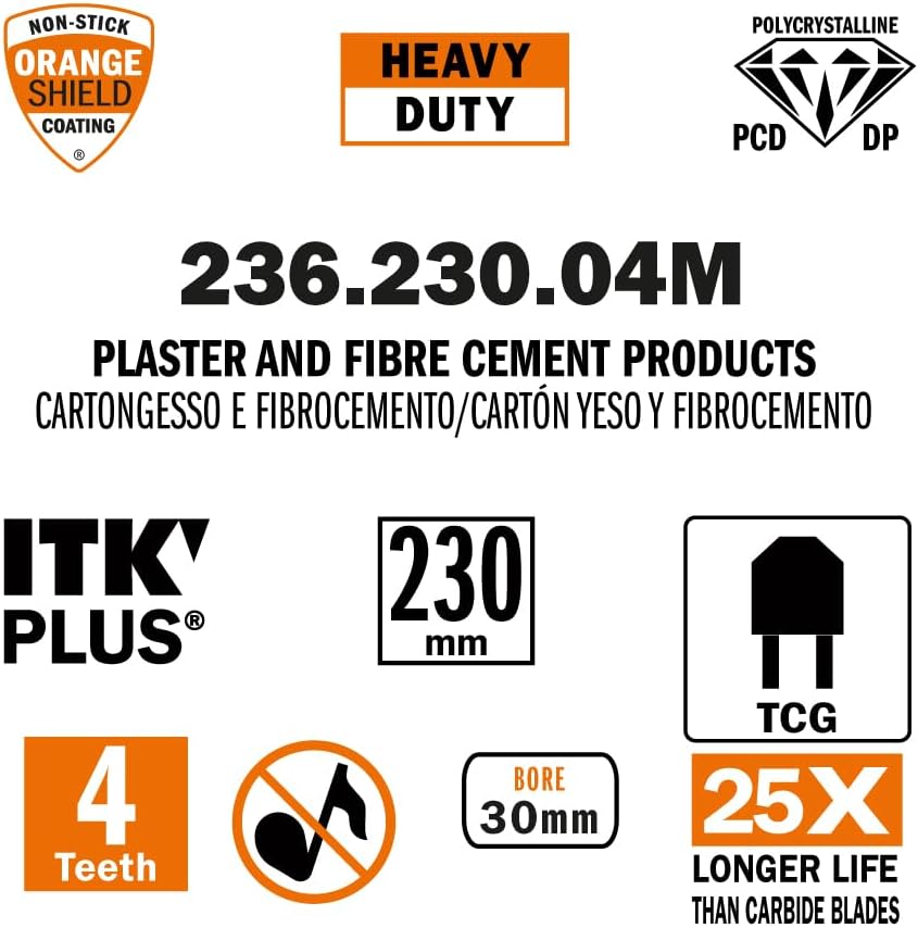 CMT Orange Tools 236.230,04 m-mat Schleifen für Kreissäge 230 x T 2,2 x 30 DP Z4