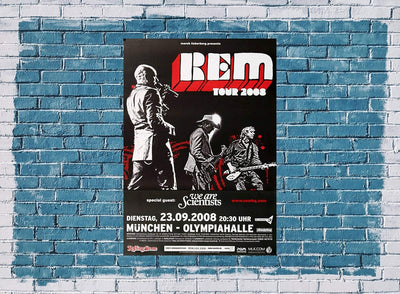 R.E.M - Live, München 2008 » Konzertplakat/Premium Poster | Live Konzert Veranstaltung | DIN A1 «