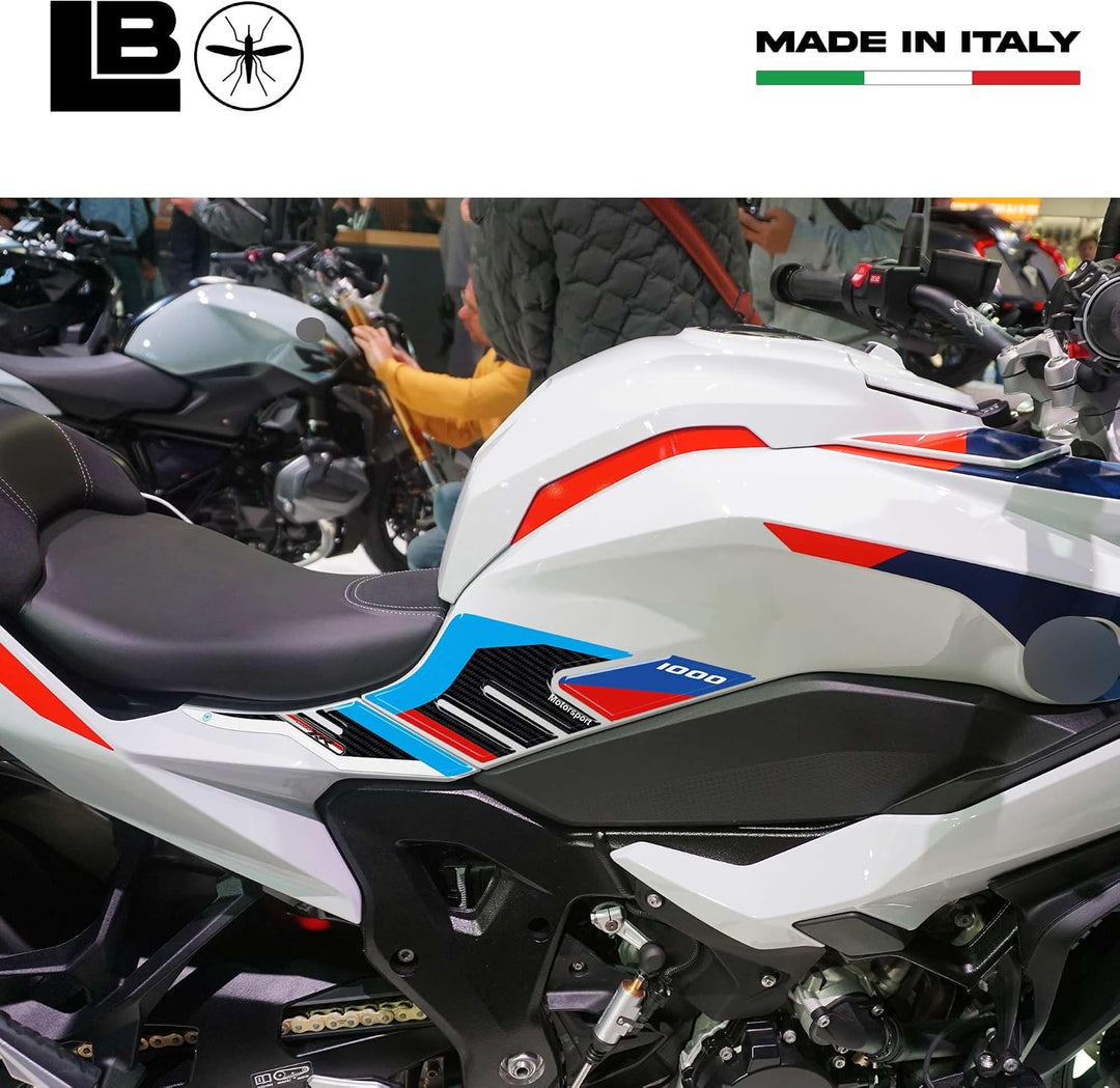 LABELBIKE 3D Motorrad Tankaufkleber kompatibel mit BMW | S 1000 XR 2022-2025, Seitenschutz aus Kunst