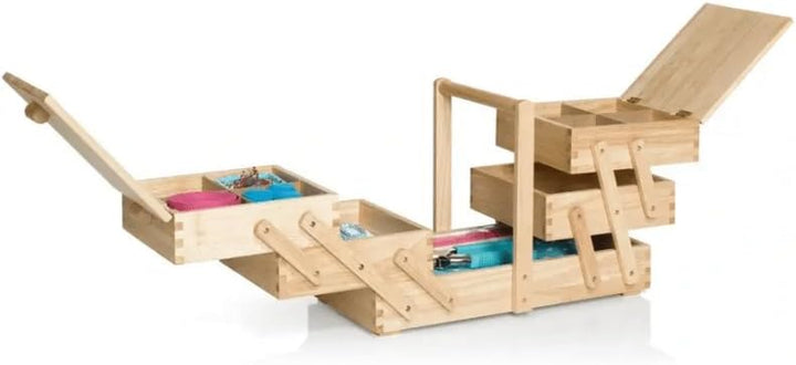 Prym 612548 Nähkasten/Nähkorb aus hellem Holz, L