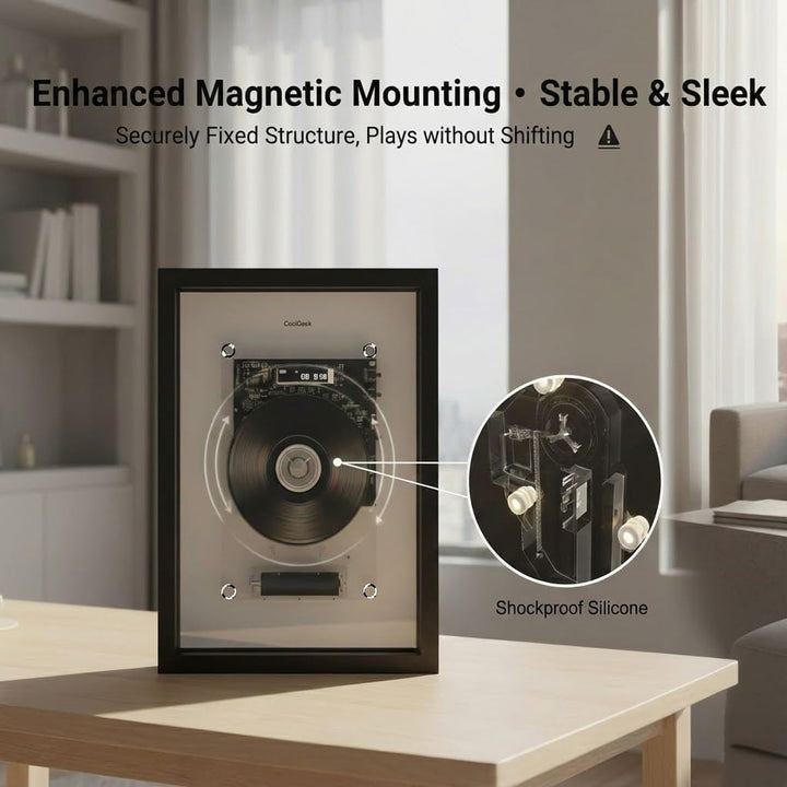 M1 Vertikaler Bluetooth CD-Player, Tragbar, Transparentes Design, Transparenter vertikaler CD-Player