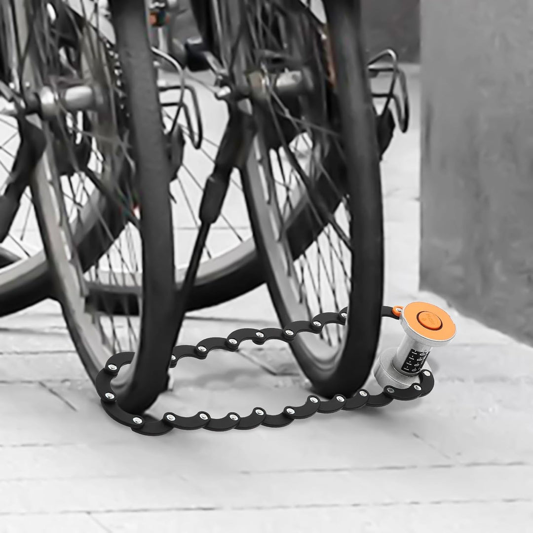 Fahrradschloss Faltschloss Fahrrad, Multifunktional Zahlenschloss, Leicht zu Lagern, 2 Wege Passwort