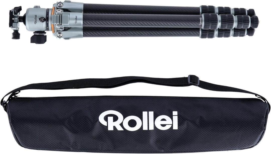 Rollei Lion Rock Pro Carbon-Stativ inkl. Stativkopf – Ultraleicht, Hohe Tragkraft 20 kg, Verstellbar