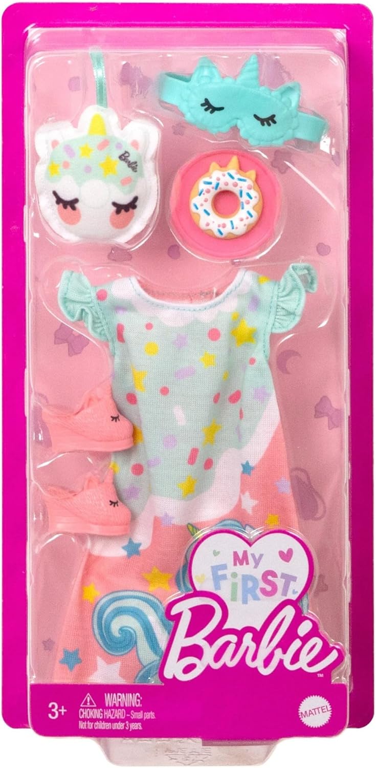 Barbie Kleidung, Vorschulspielzeug, Mein erstes Modepaket, Pyjamas und Hausschuhe, einfaches Verklei