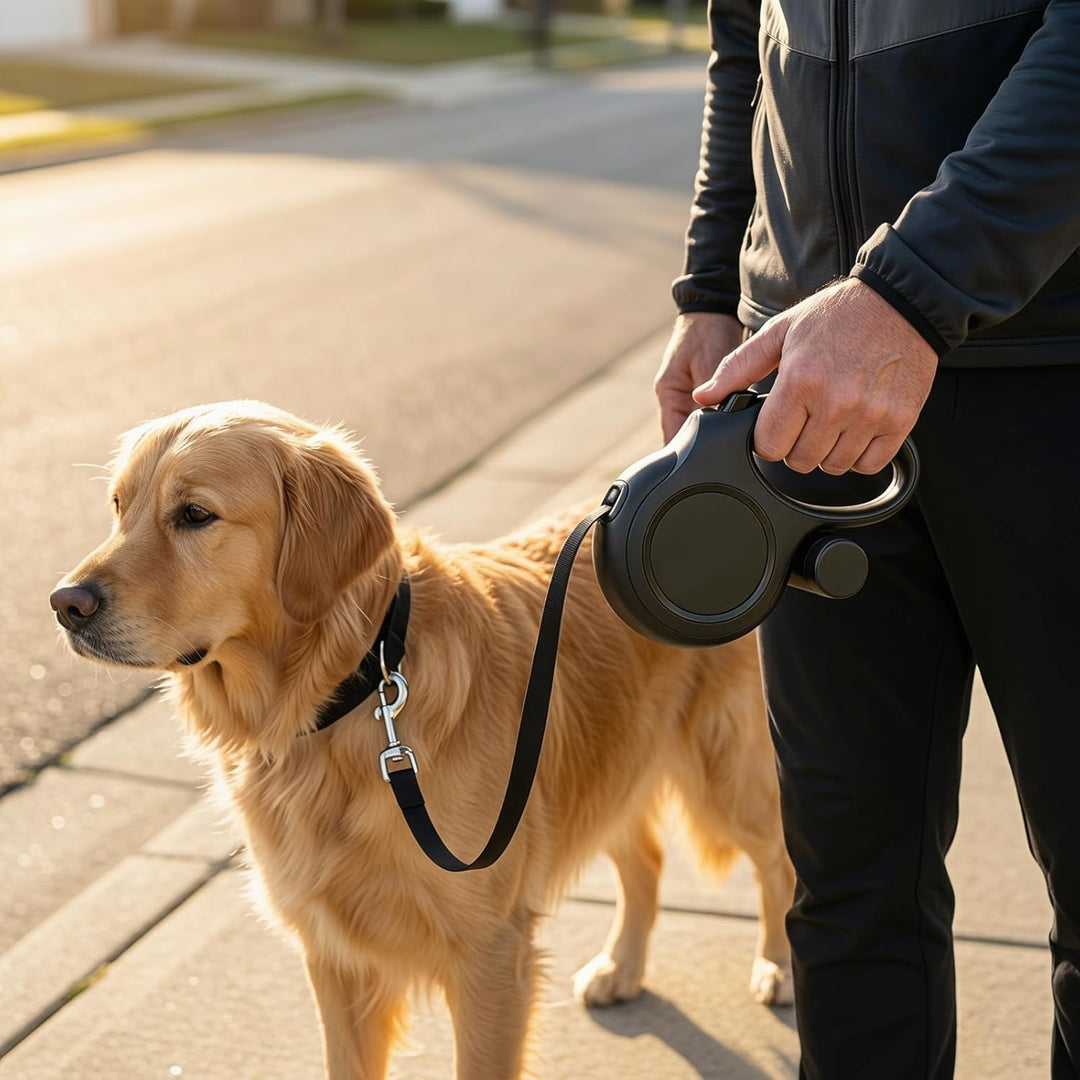 Colexy Hundeleine 5m, Kausichere Rollleine für Mittel Grosse Hunde bis 50kg, 360° Verhedderungsfrei,