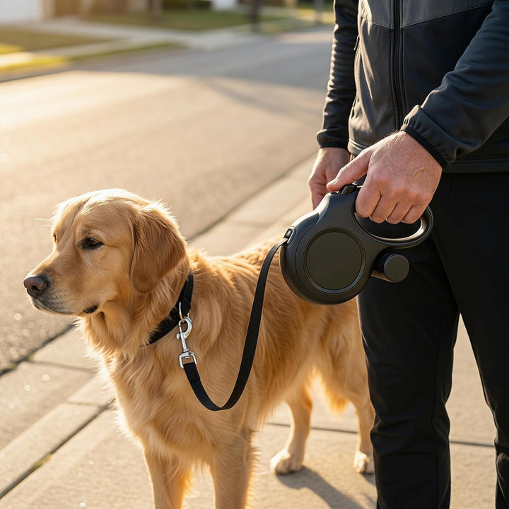 Colexy Hundeleine 5m, Kausichere Rollleine für Mittel Grosse Hunde bis 50kg, 360° Verhedderungsfrei,